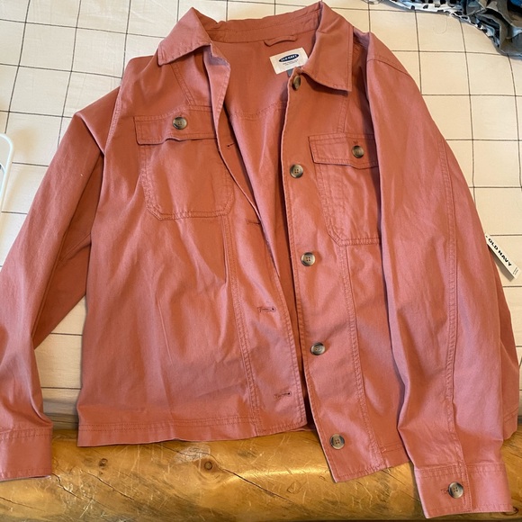 Old navy Pink Denim jacket- Never Been Worn! - Picture 1 of 3